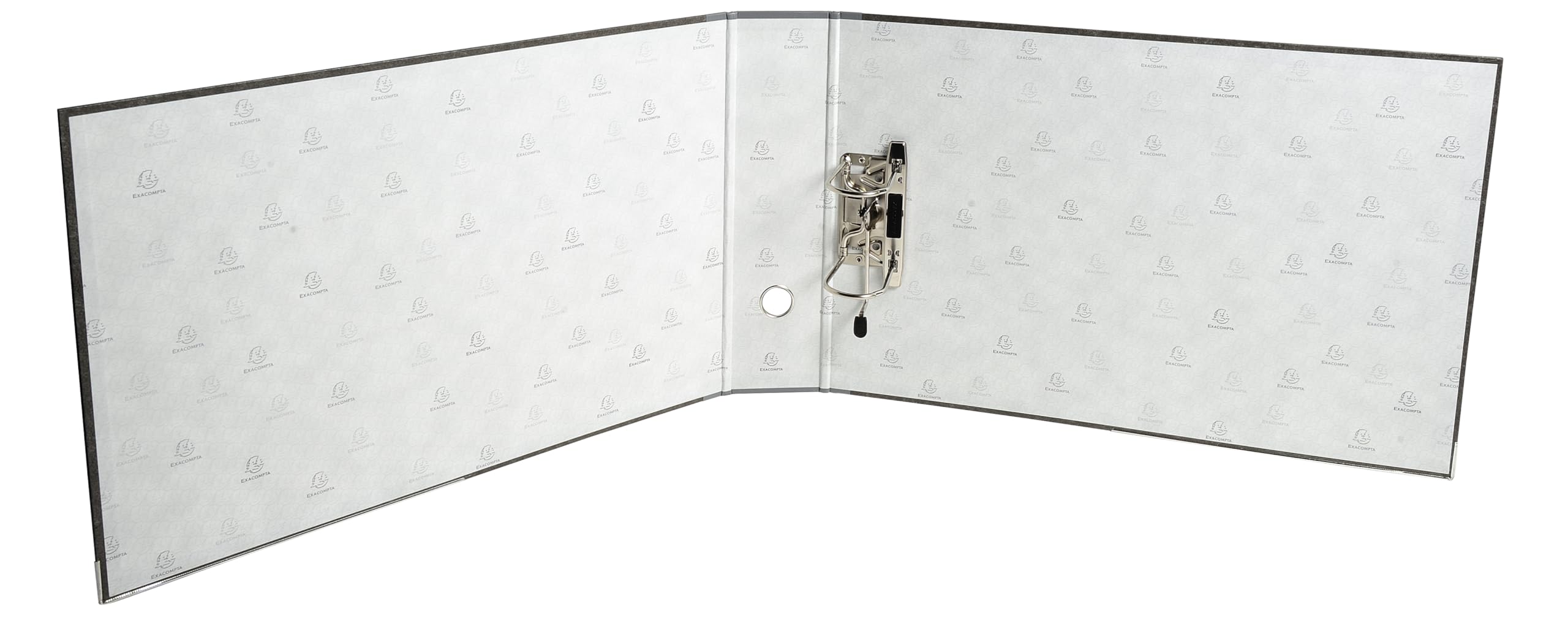Exacompta Prem'Touch Lever Arch File - A3 Landscape | 80mm Spine & Rings | Grey Marbled