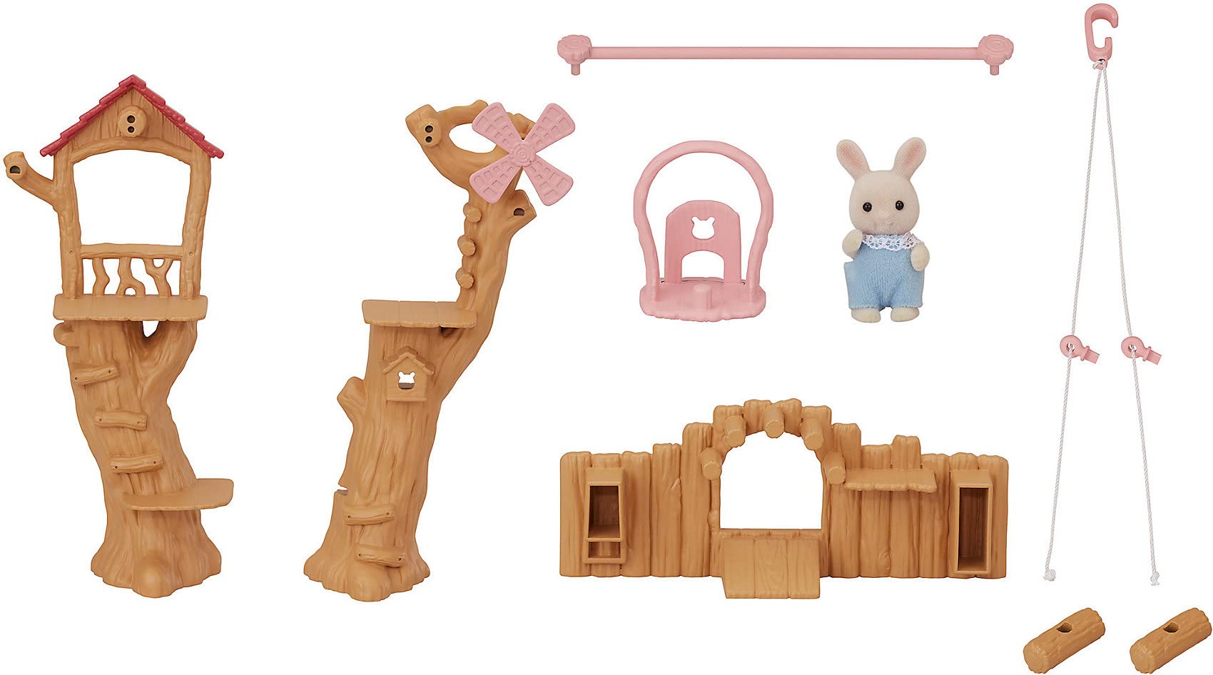 Sylvanian Families Baby Ropeway Park Playset - Ropeway Adventure with Milk Rabbit Baby 12