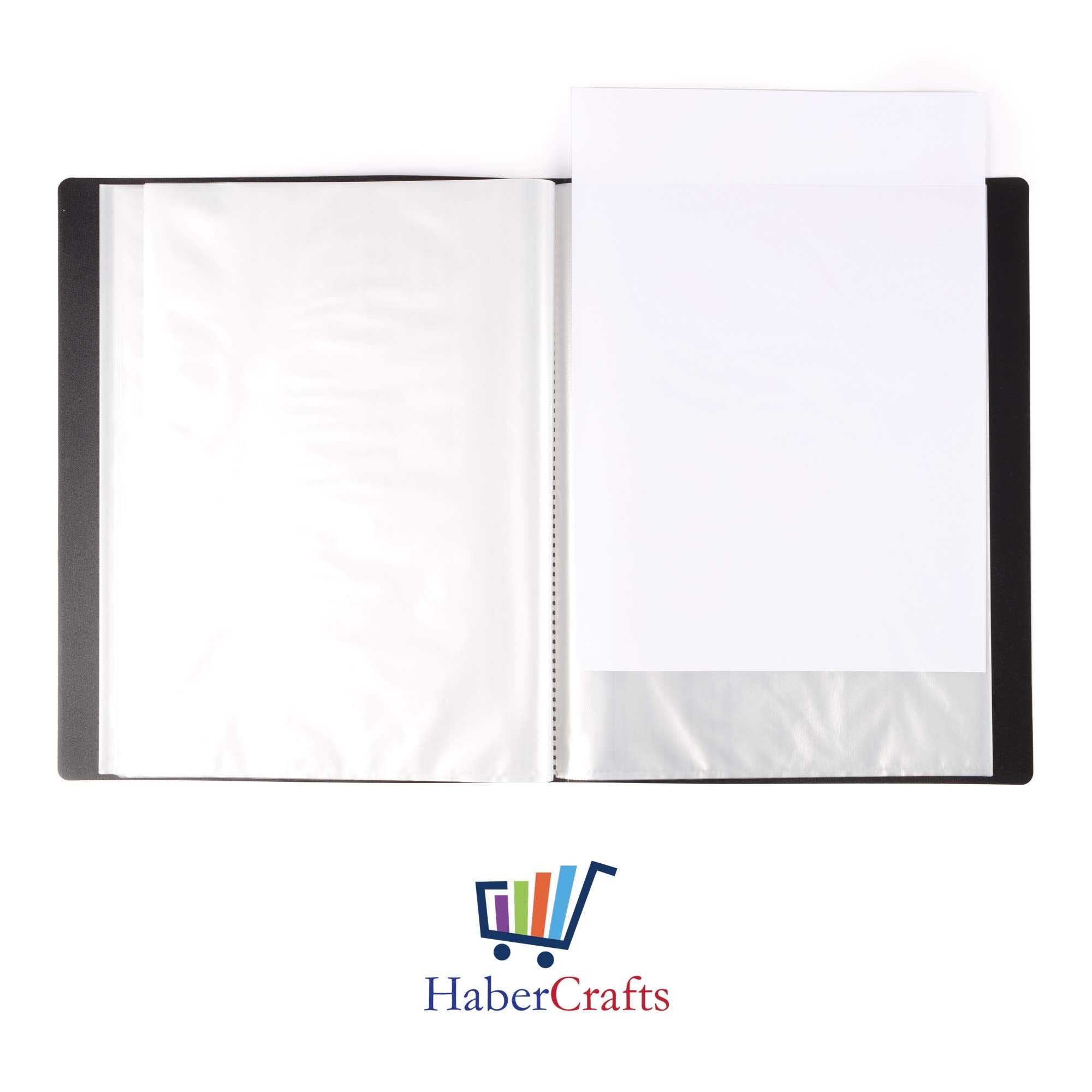 Habercrafts A3 Presentation Folder Display Book - 40 Pockets (80 Views) | Acid Free, Water Repellent