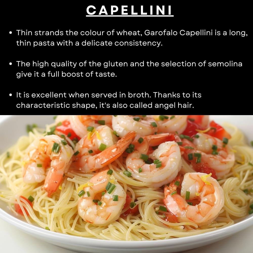 Garofalo Angel Hair Capellini Italian Dried Pasta - 100% Durum Wheat Semolina | 500g 3