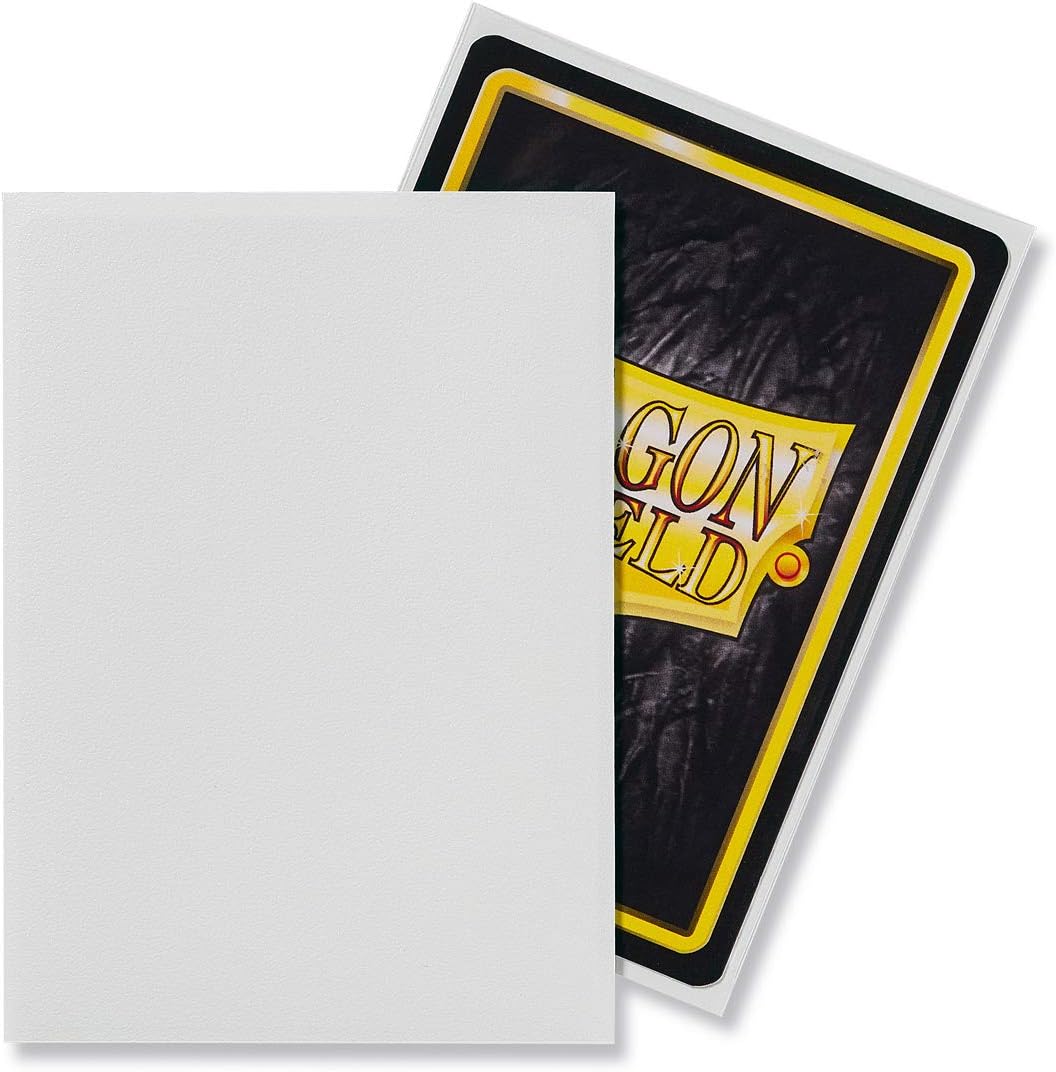 Dragon Shield Standard Sleeves Matte White - 100 Count Card Sleeves for Trading Card Games