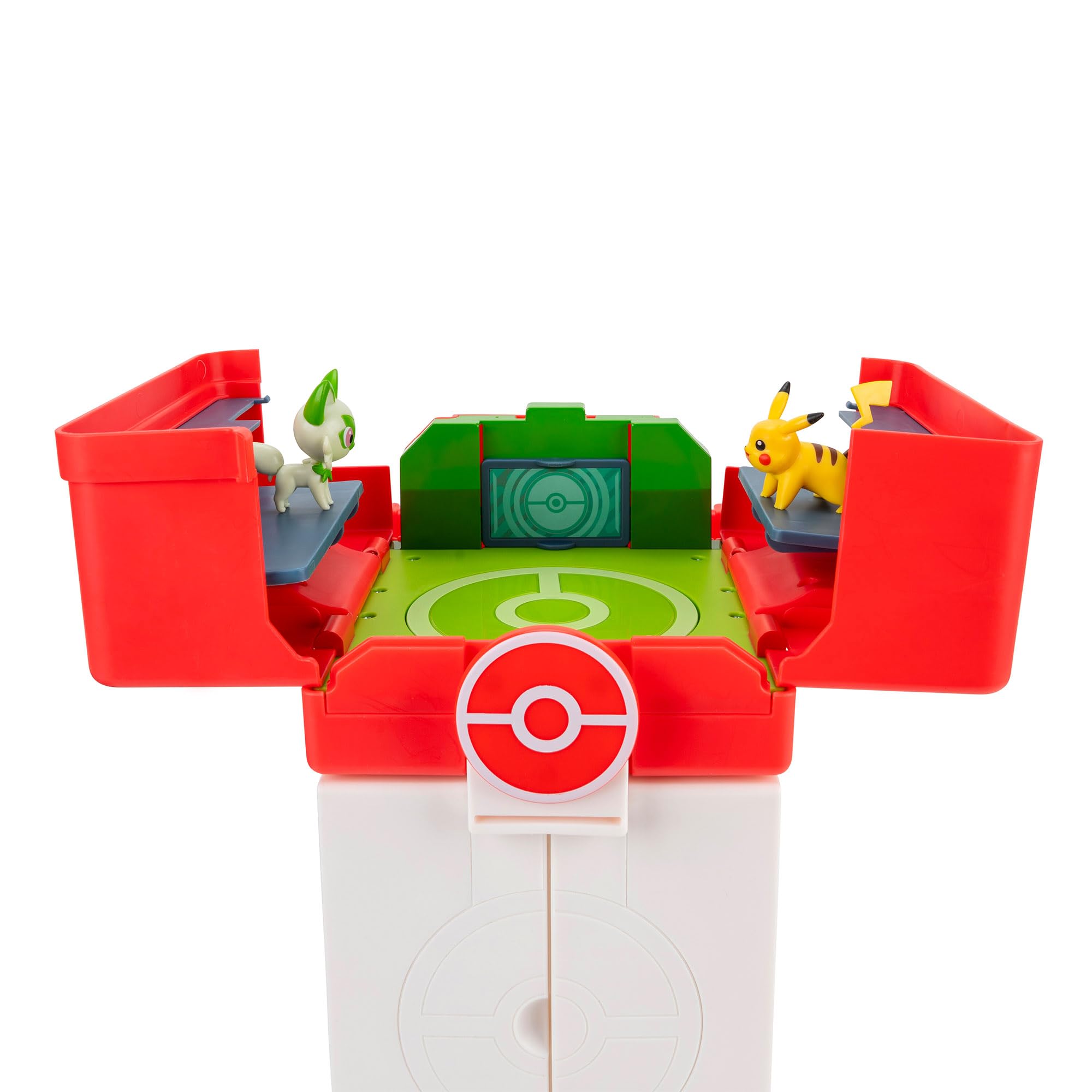 Pokémon Play ‘N’ Display Case - Multi-Level Storage with Rooftop Arena & 2 Battle Figures 18