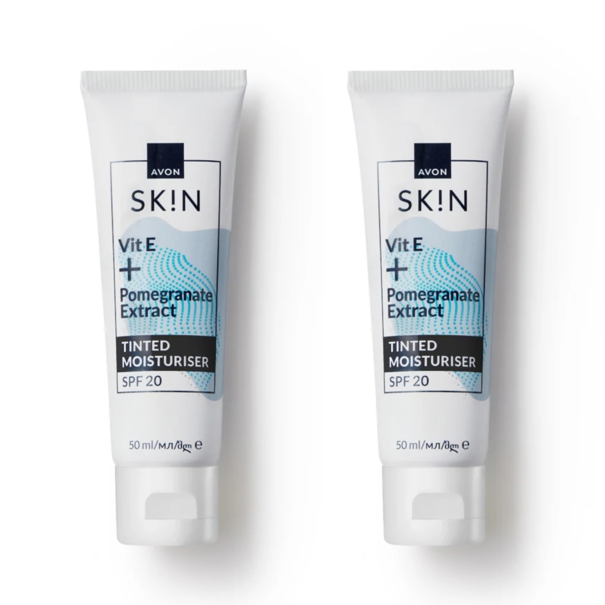 Avon Nutra Effects Radiance Tinted Moisturiser Day Cream Duo - SPF 20, Hydrating, Radiant Skin, 2 x 50ml 1