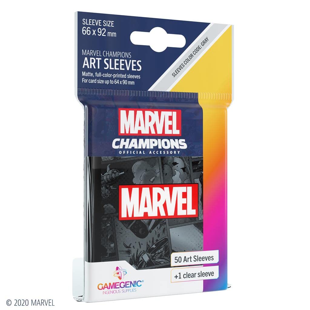 Gamegenic Marvel Champions Hüllen Marvel Schwarz, GGS15013ML