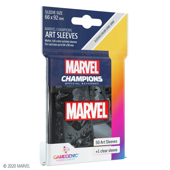 Gamegenic Marvel Champions Hüllen Marvel Schwarz, GGS15013ML