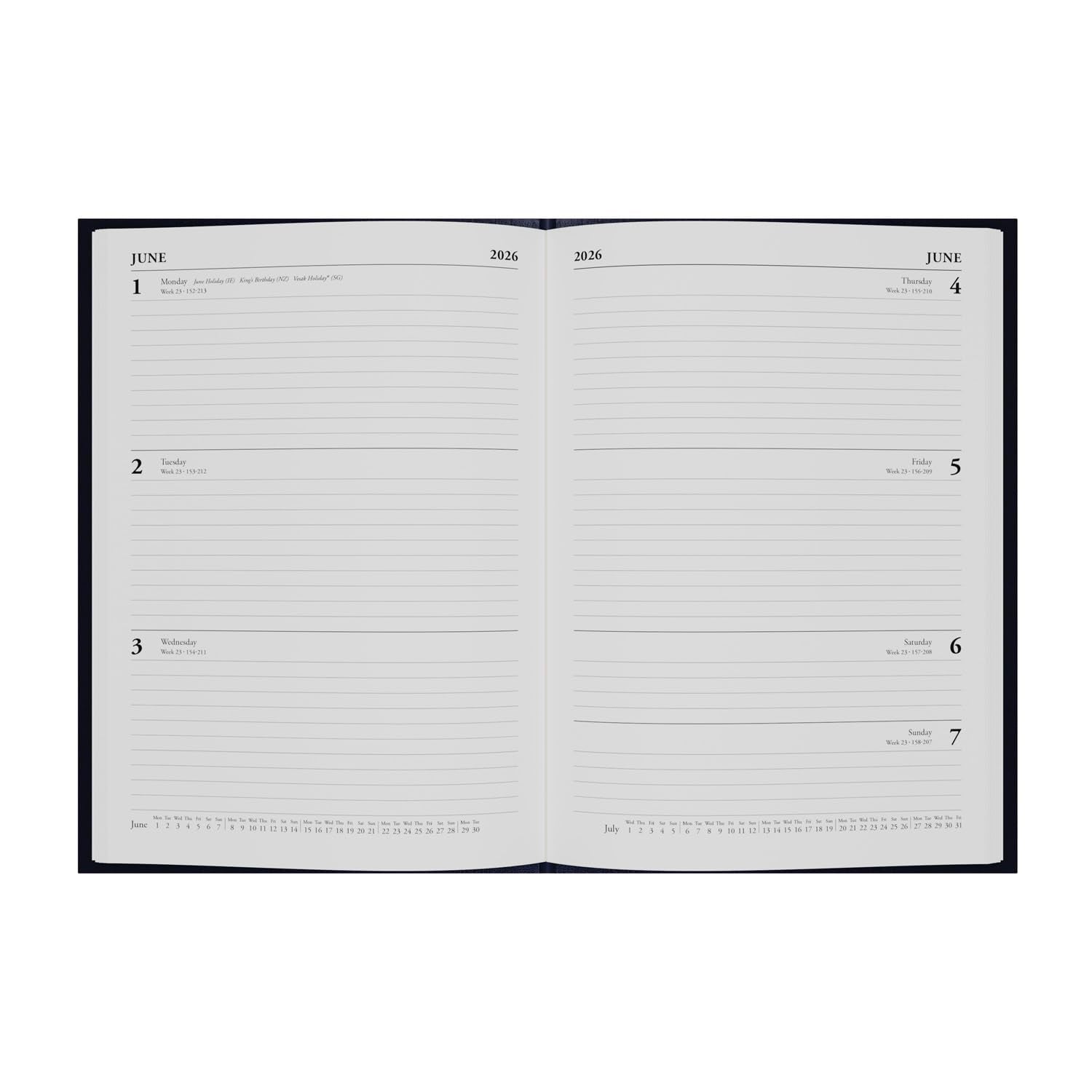 Collins Essential 2026 12 Month Appointment Book | A5 Week-To-View | Dark Blue