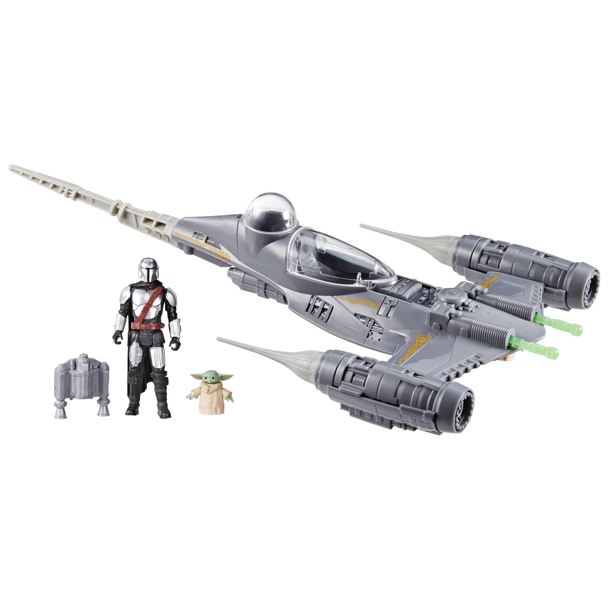 Star Wars Epic Hero Series The Mandalorian's N-1 Starfighter - 4+ Years | 17-Inch Ship | Includes 2 Figures & 4 Accessories 1