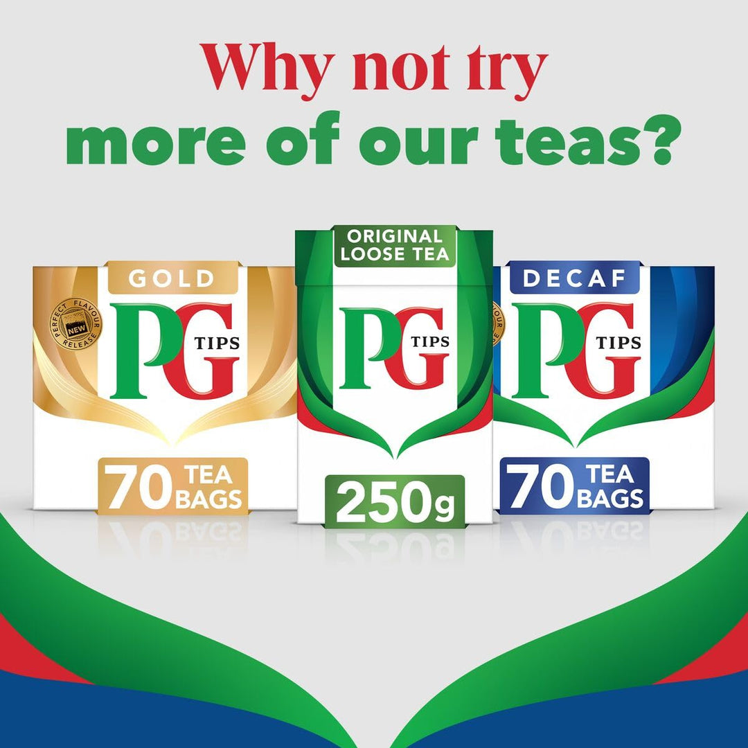 PG Tips Decaf Black Tea Bags Bulk - 70 Teabags (6x Pack )| 420 Total