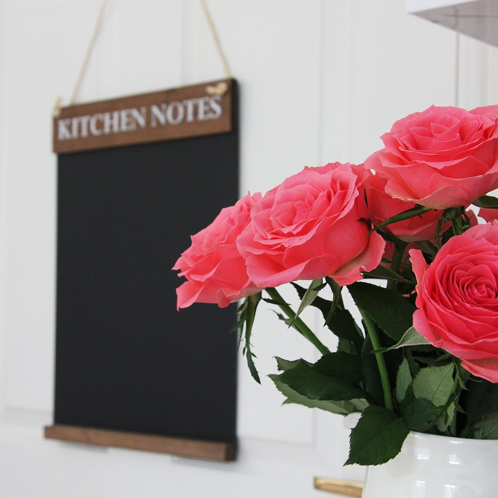Chalkboards UK WC643RB Kitchen Notes Chalkboard | Wood, Rustic Brown | 42 x 3 cm