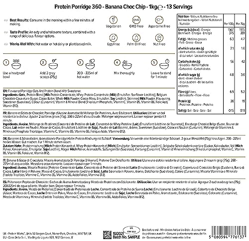 Protein Works - Protein Porridge 360, High Protein, Low Sugar Breakfast, 1kg