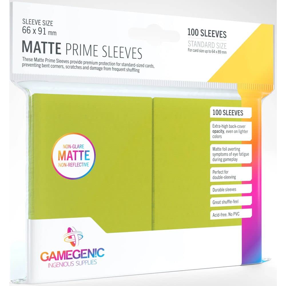 Gamegenic Matte Prime Sleeves - 100-Pack for Trading Card Protection 1