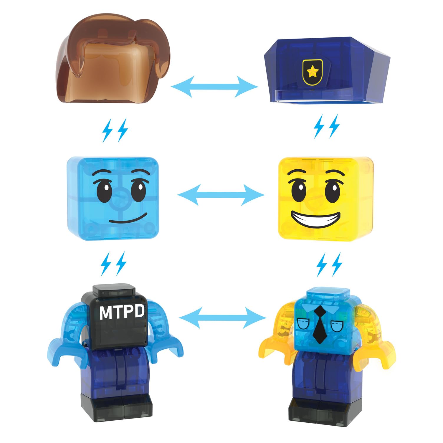 MAGNA-TILES Police Station 35-Piece Magnetic Construction Set 8