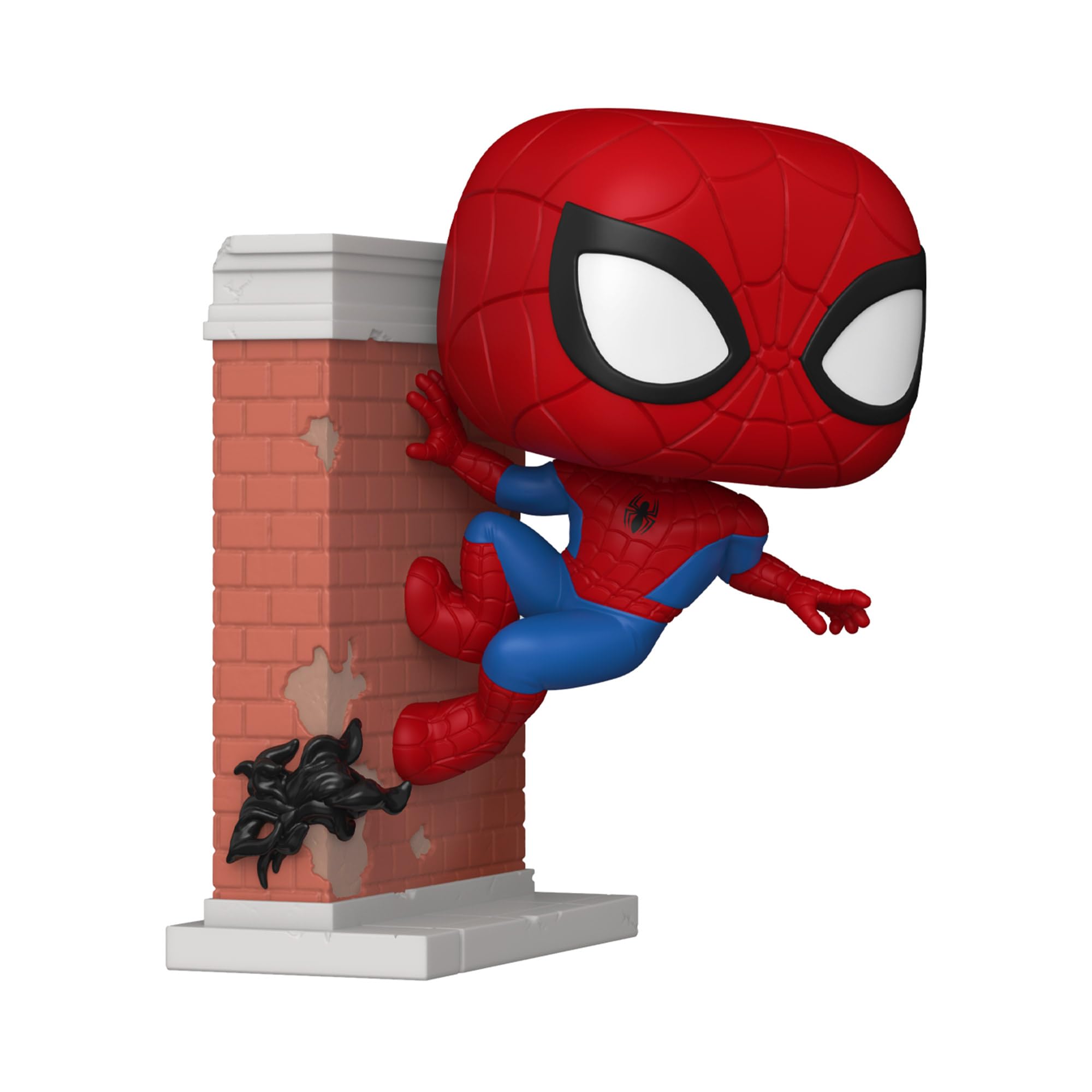 Funko Pop! Premium Spider-Man Leaning - Marvel Comics Vinyl Figure | 3.75 in