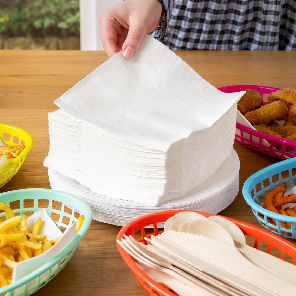 Talking Tables Table Kind 100 Pack Soft White Napkins 2-Ply 33cm 3