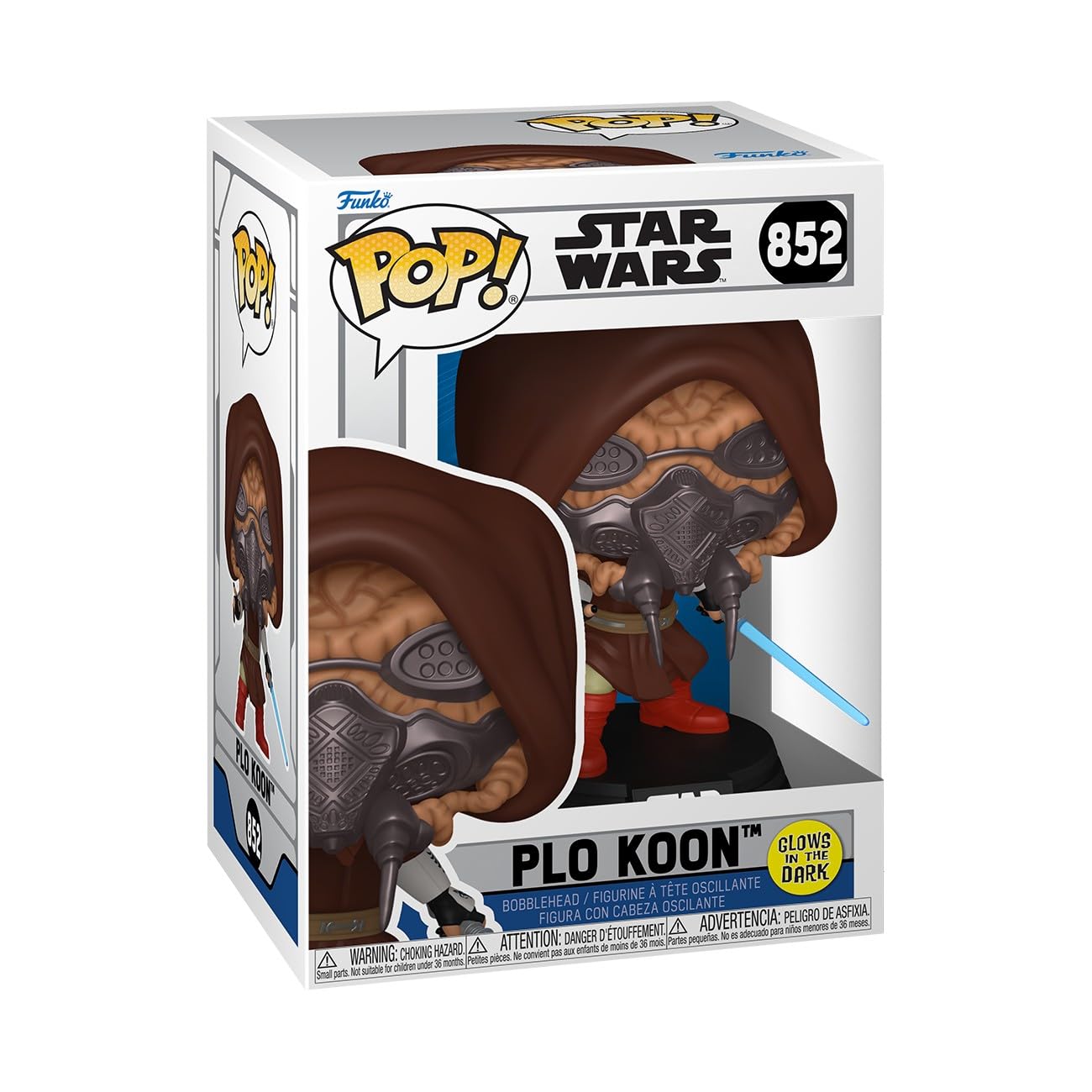 Funko Pop! Star Wars: Clone Wars - Plo Koon (Glow in the Dark) Vinyl Figure | Model 93359