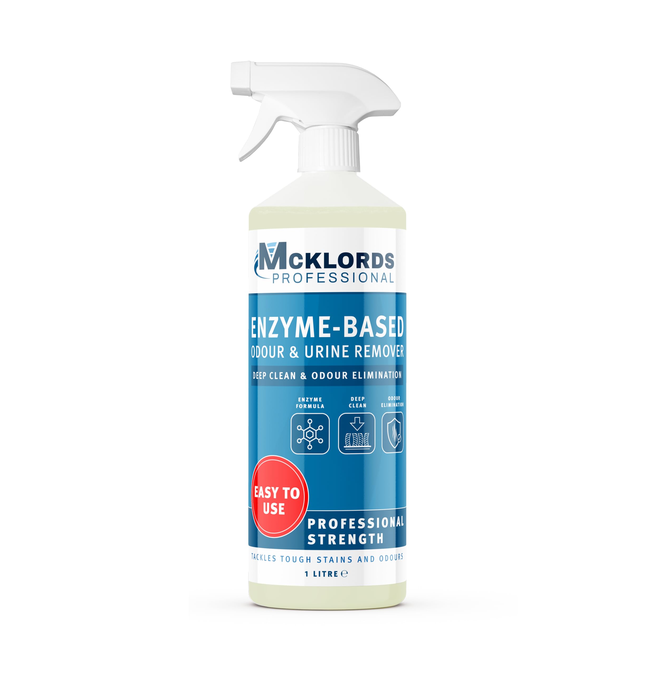McKlords Professional Enzyme Cleaner - 1L Liquid for Carpet & Upholstery Stain Removal 1