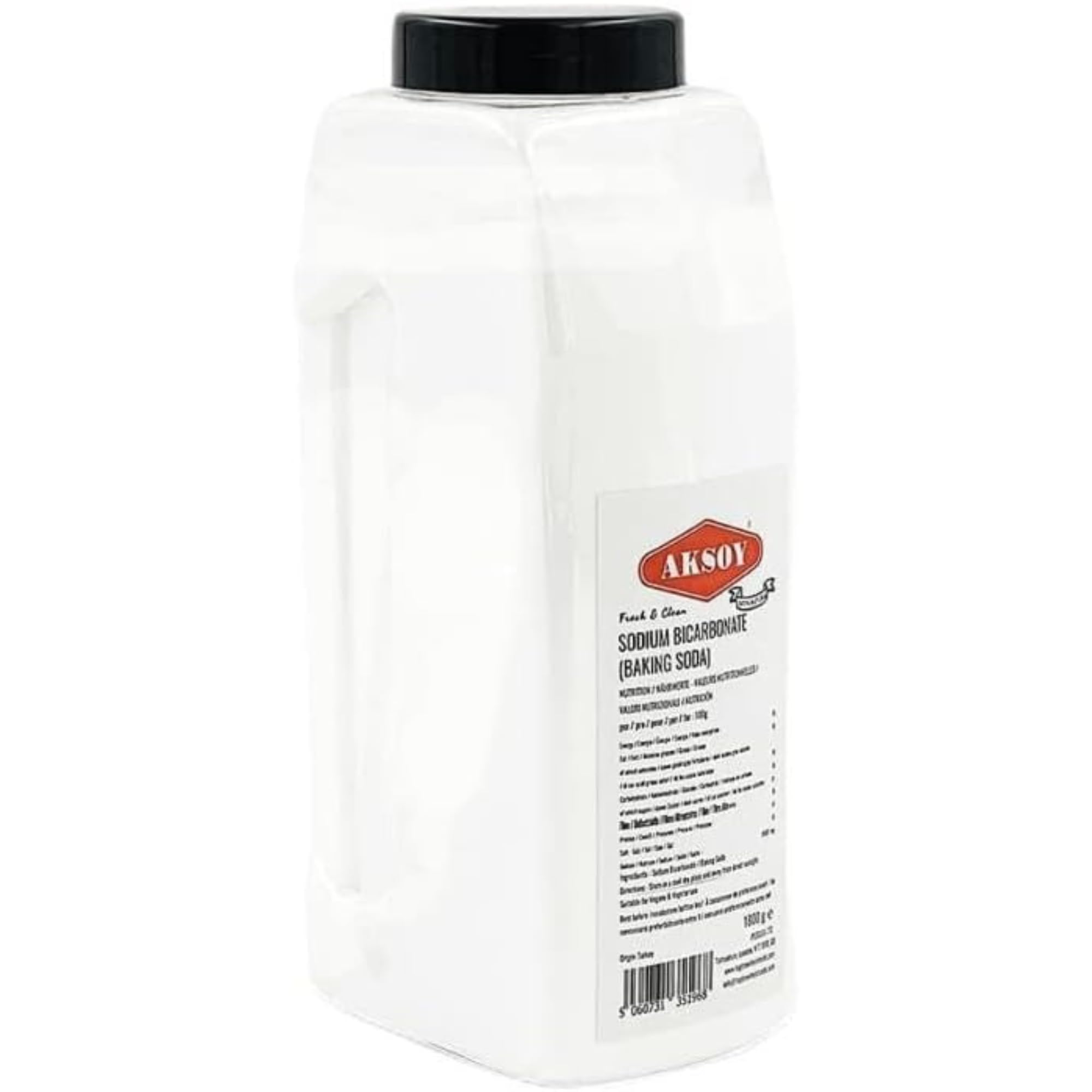 AKSOY Pure Bicarbonate of Soda - 1KG Food Grade Sodium Bicarbonate Powder | Aluminum-Free 1