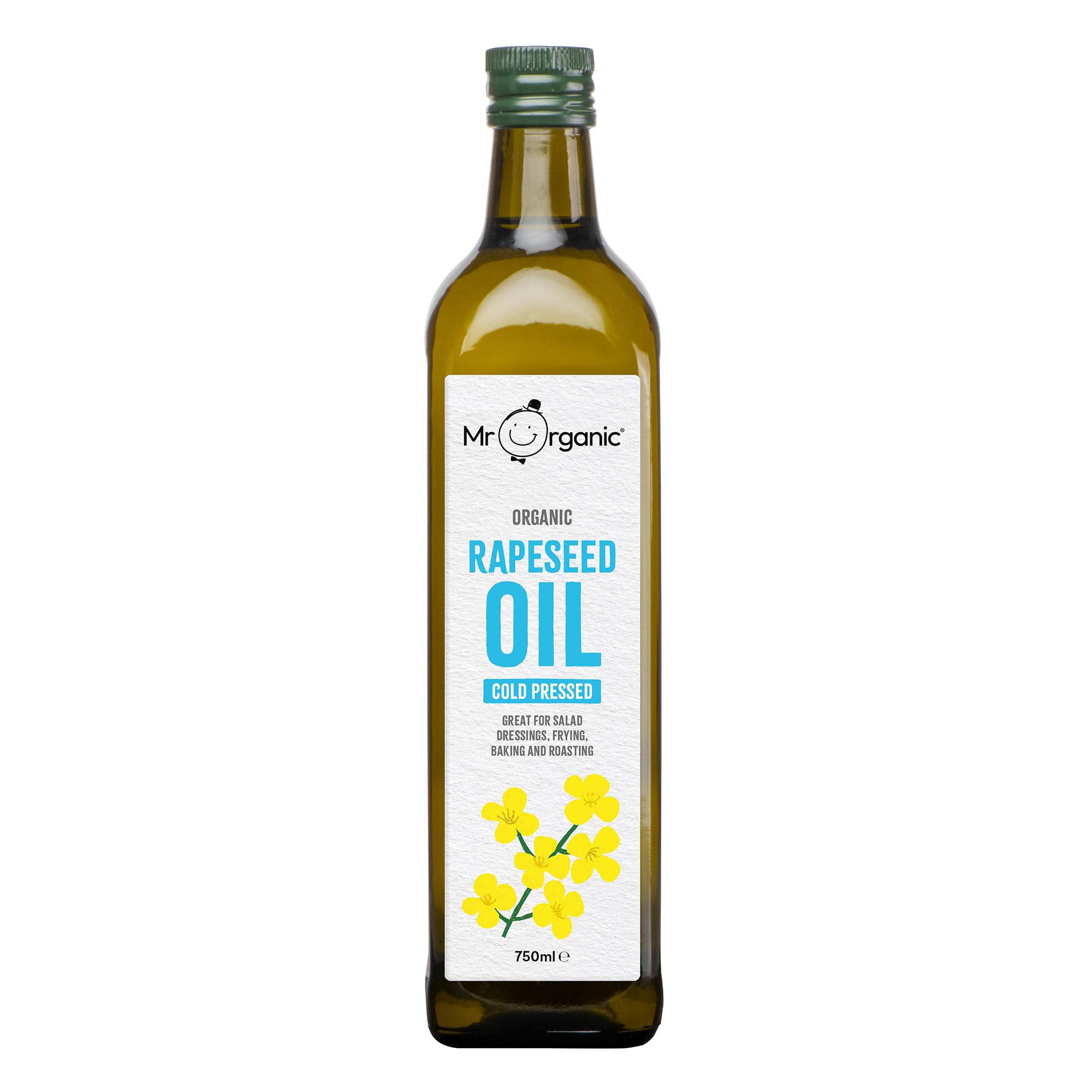 Mr Organic Cold Pressed Rapeseed Oil - Organic, Vegan, High Smoke Point | 750ml