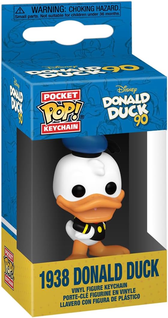 Funko POP! Keychain: Donald Duck 90th - Donald Duck - (1938) Novelty Keyring - C