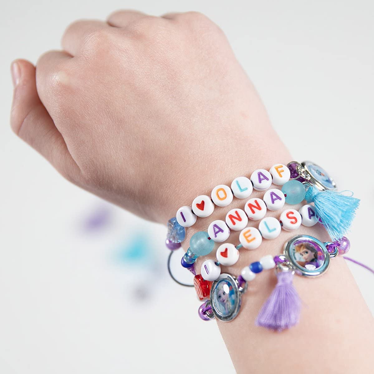 Totum Frozen Letter Bracelet Making Kit - Anna, Elsa & Olaf Motifs | Ages 4+