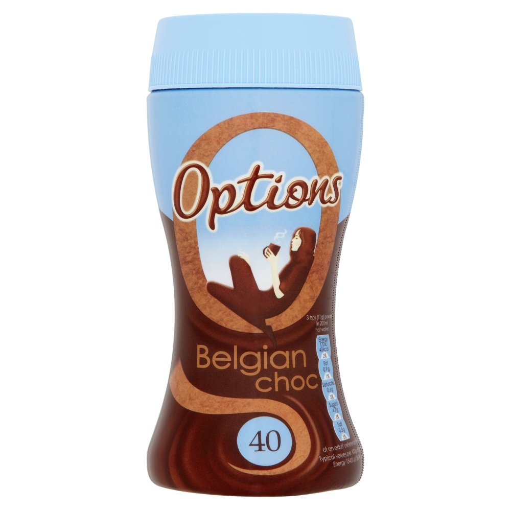 Options Belgian Chocolate Drink - Instant, Low Calorie, Gluten Free | 220g 1