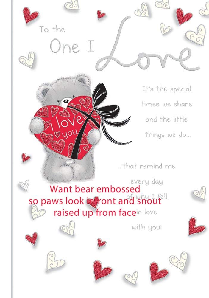 Piccadilly Greetings One I Love Birthday Card - 10 x 7 Inches, Red 1