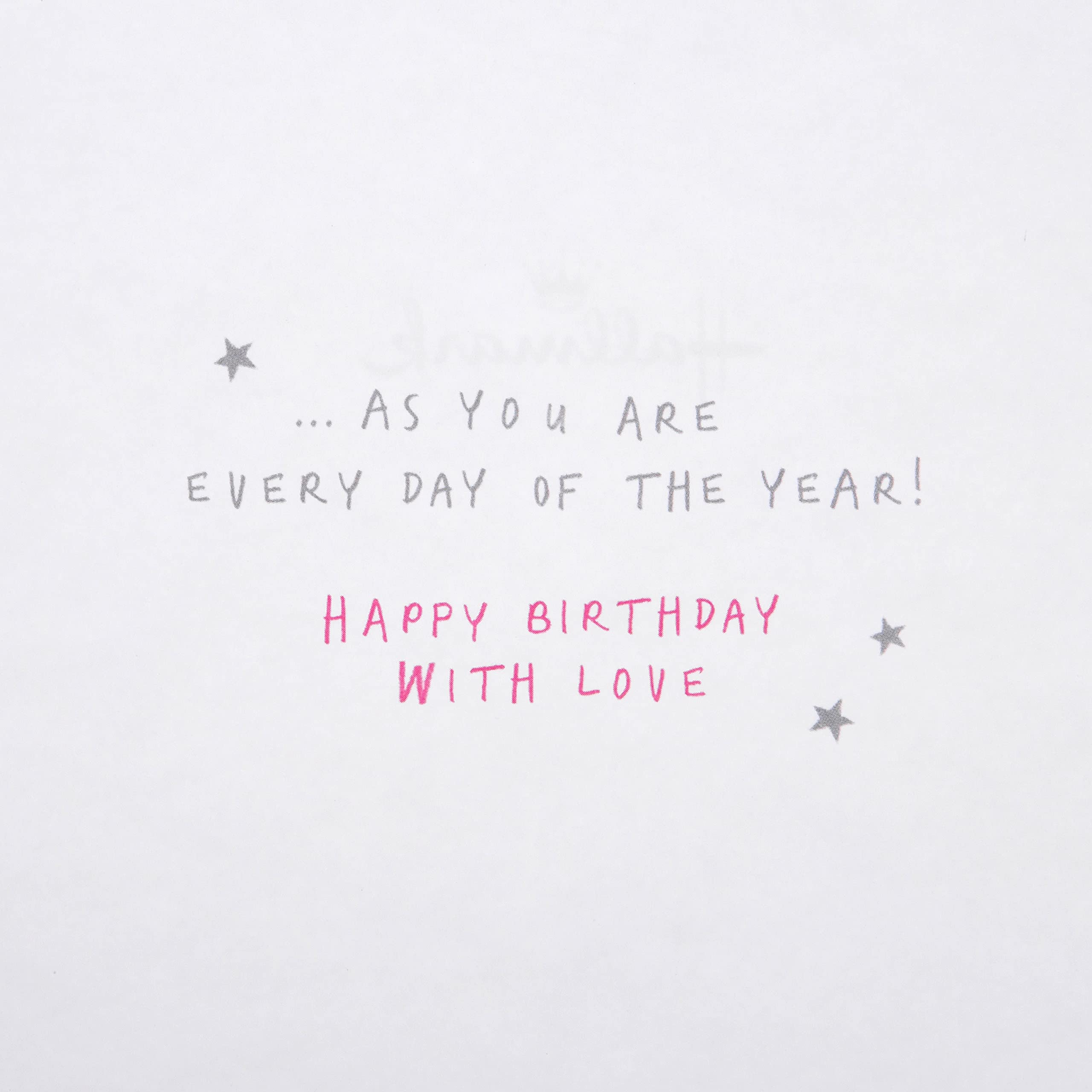 Hallmark Daughter Birthday Card - Large Size with Rabbit Illustration & 3D Effect 3