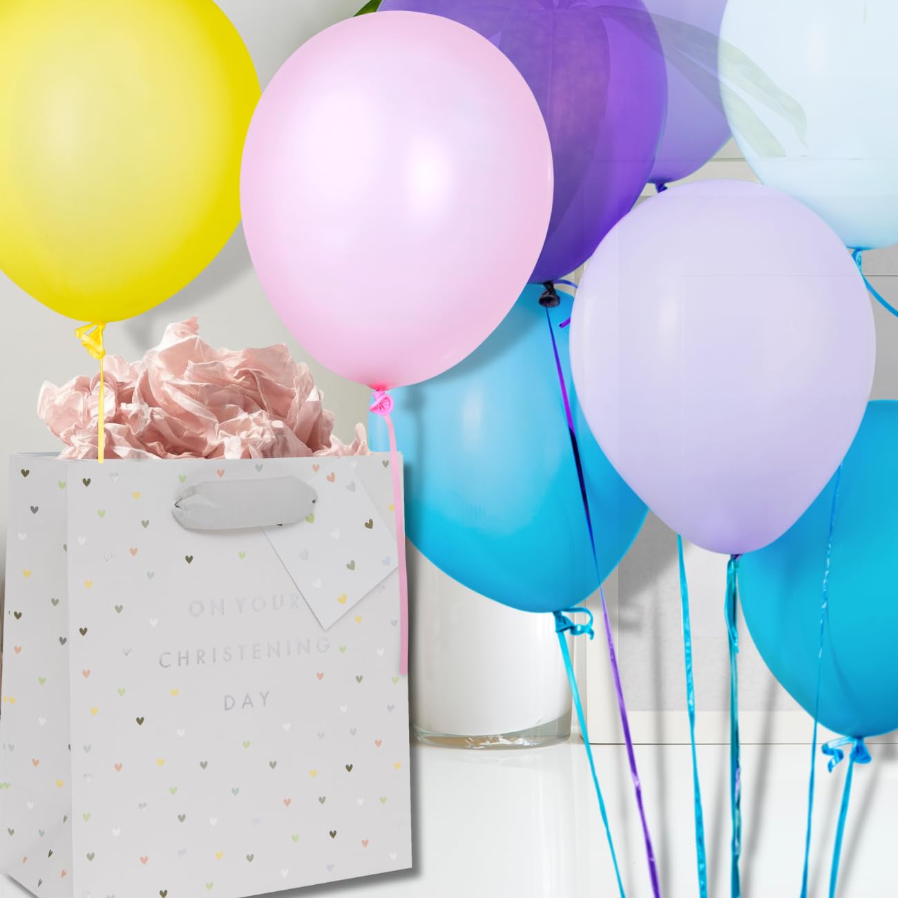 Glick Luxury Large Gift Bag - Christening, Unisex | 225x200x100mm | High Quality 210GSM Paper 3