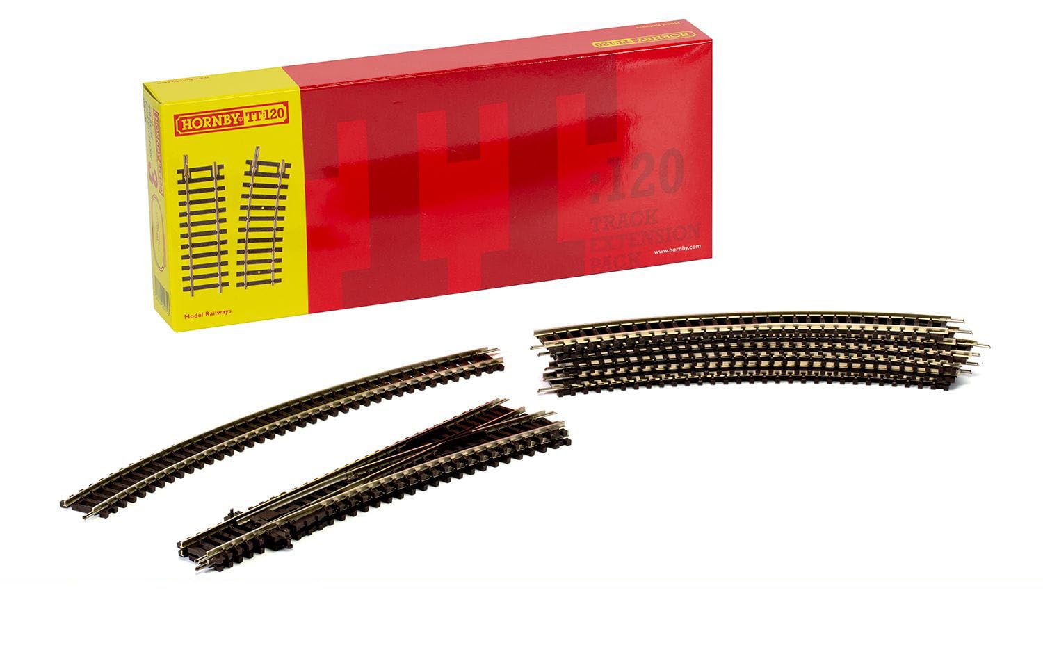 Hornby TT:120 TT8032 TT Gauge Track Pack 3 - Extra Pieces for Model Railway Layout Expansion