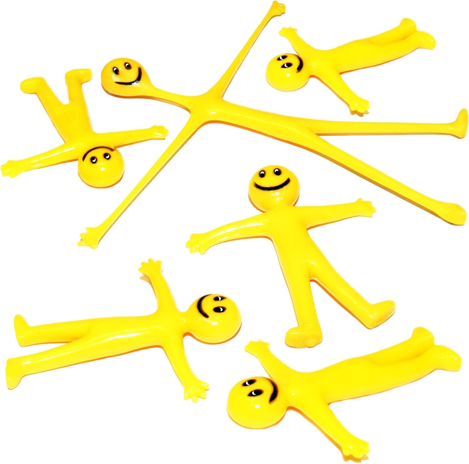 SHATCHI Yellow Stretchy Men Party Bag Fillers - 20Pk for Kids Birthday Party Favors