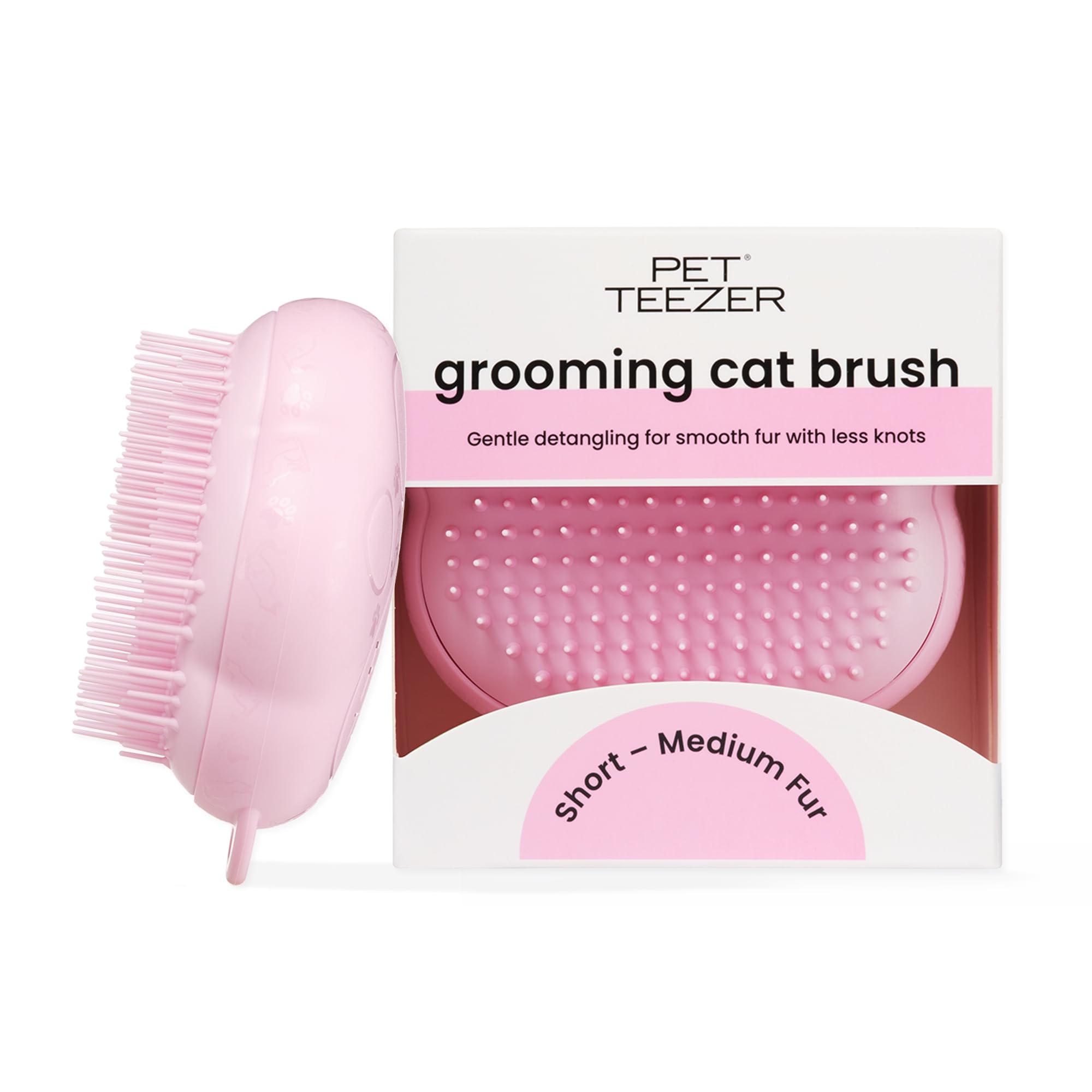 Tangle Teezer Pet Teezer Cat Brush - For Short to Medium Fur | Pink 1