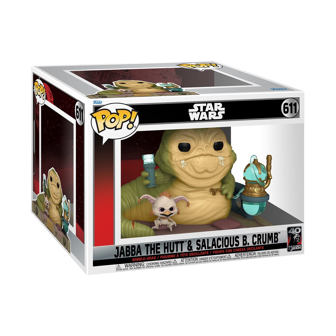 Funko Pop! Star Wars Jabba The Hutt & Salacious B. Crumb Vinyl Figure Set (Model 70742)