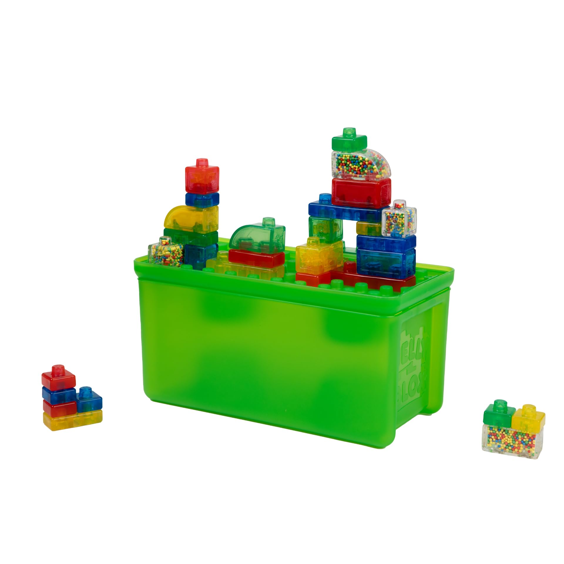 Jelly Blox 2-in-1 Storage Kit - 30 Squishy Toddler & Preschool Building Blocks | Ages 2+
