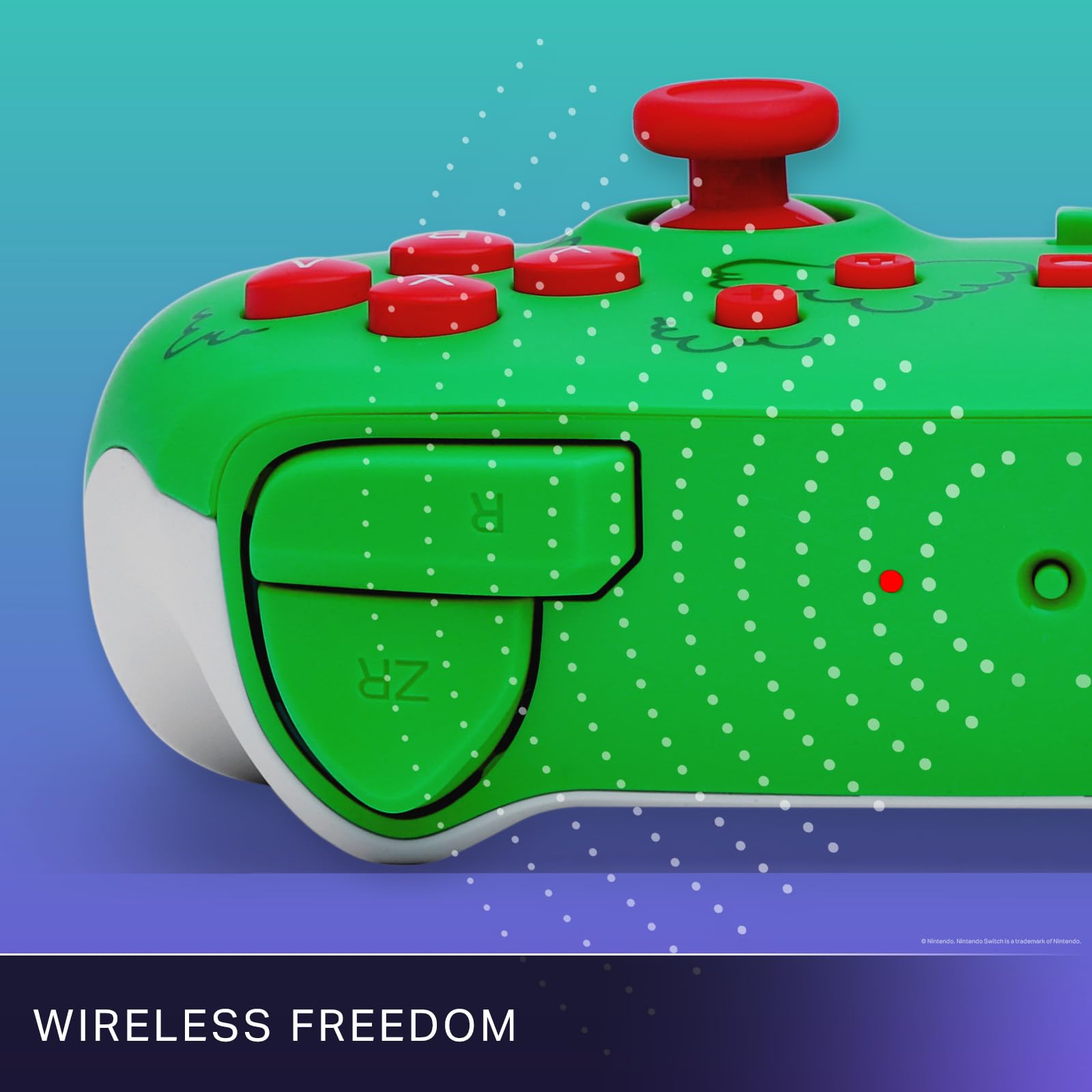 PowerA Wireless Controller for Nintendo Switch - Hungry Yoshi, Officially Licensed for Switch, Switch OLED, and Switch Lite