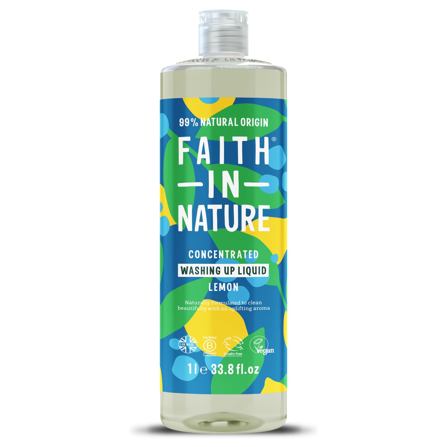 FAITH IN NATURE Natural Biodegradable Washing Up Liquid | 1L Liquid | 99% Natural Origin