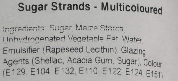 Twist Ingredients - Vermicelli Multicoloured Sprinkles 1 kg