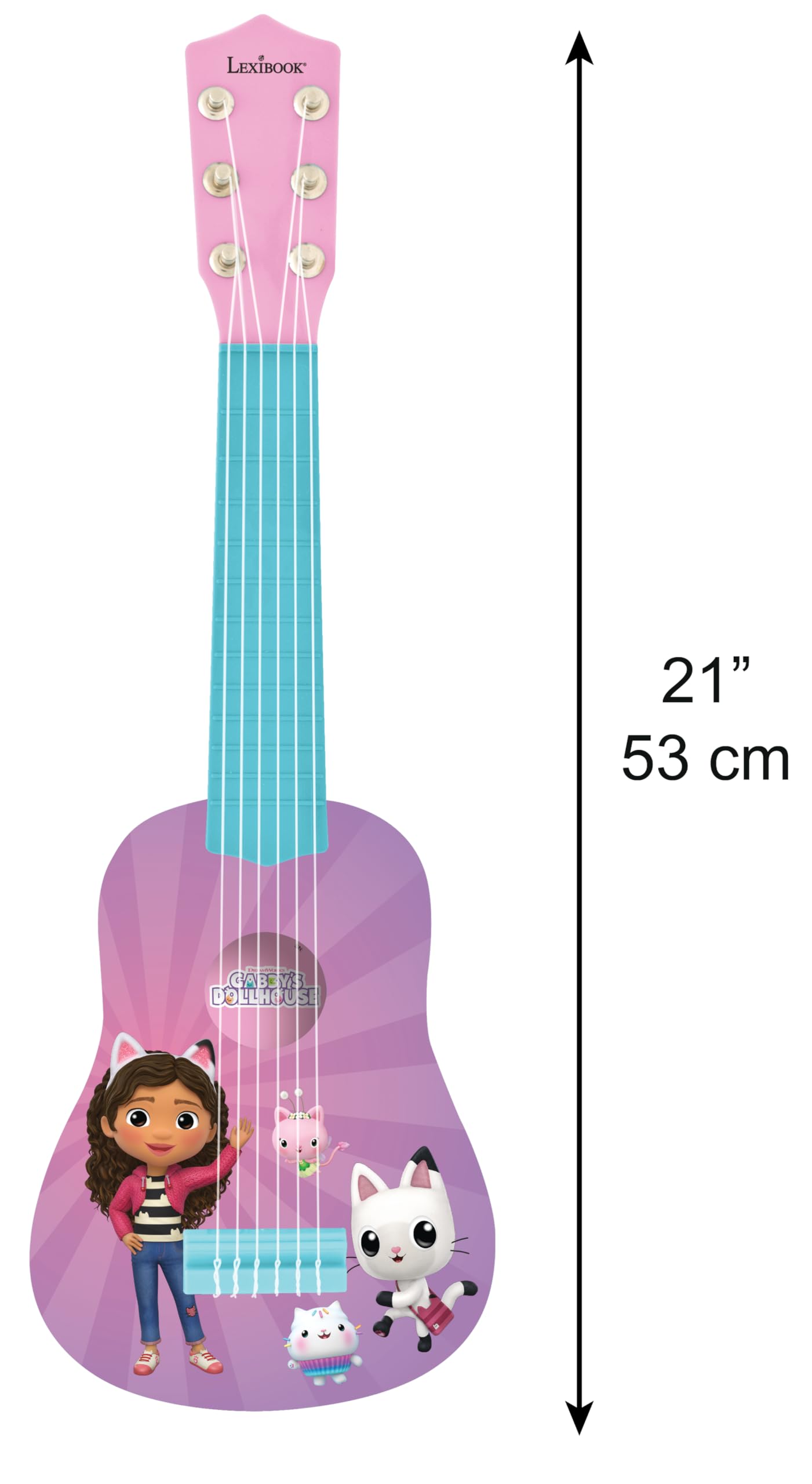Lexibook Gabby's Dollhouse My First Guitar for Children with 6 Nylon Strings 3