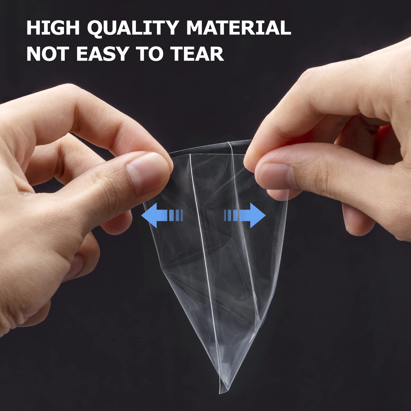 Carehabi Pack of 100 Trading Card Sleeves 66 x 92 mm 0.1 mm Thick Clear Protective Sleeves 3