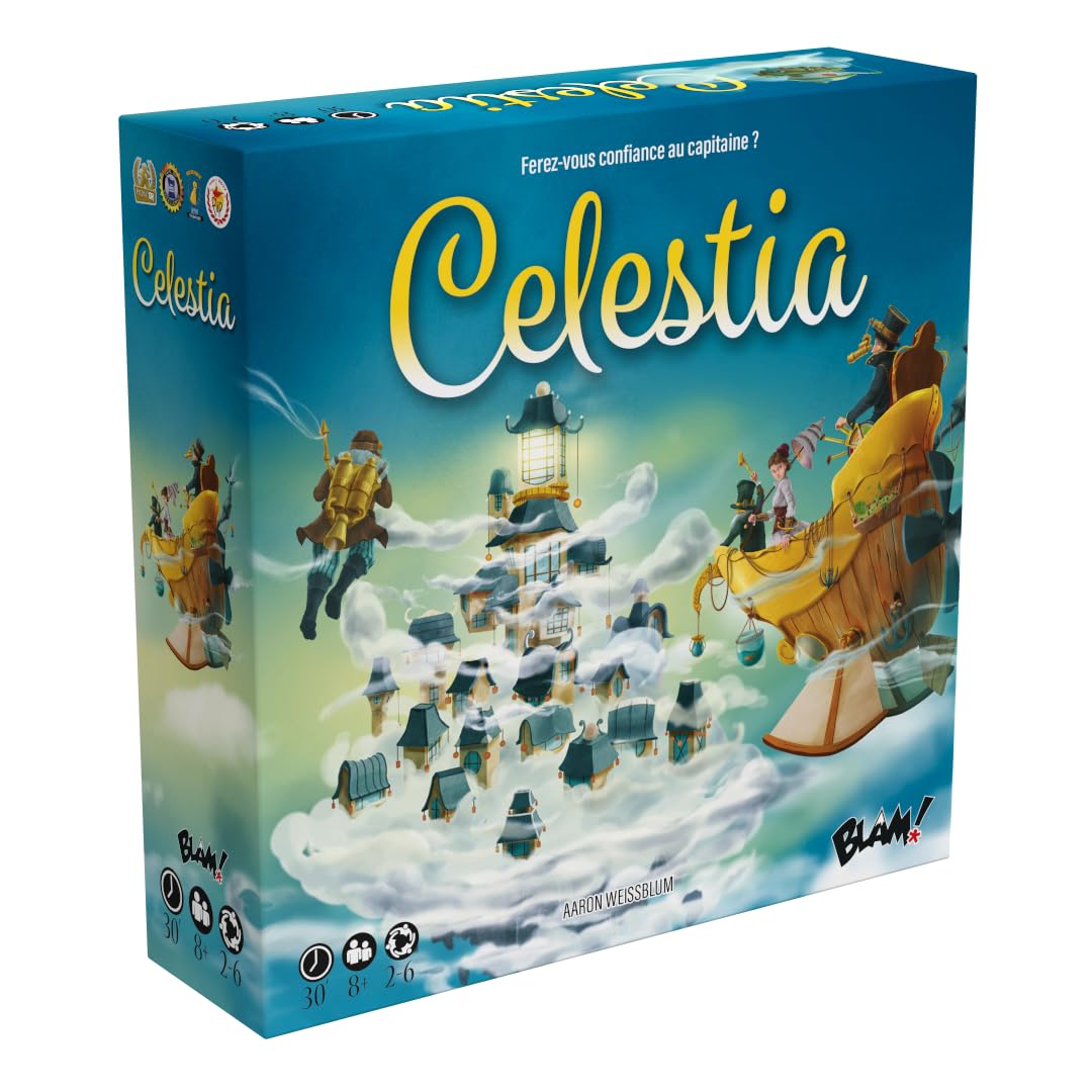 Blackrock Editions Celestia Card Game for 2-6 Players, Ages 8+, 30-Minute Play Time (French Version)