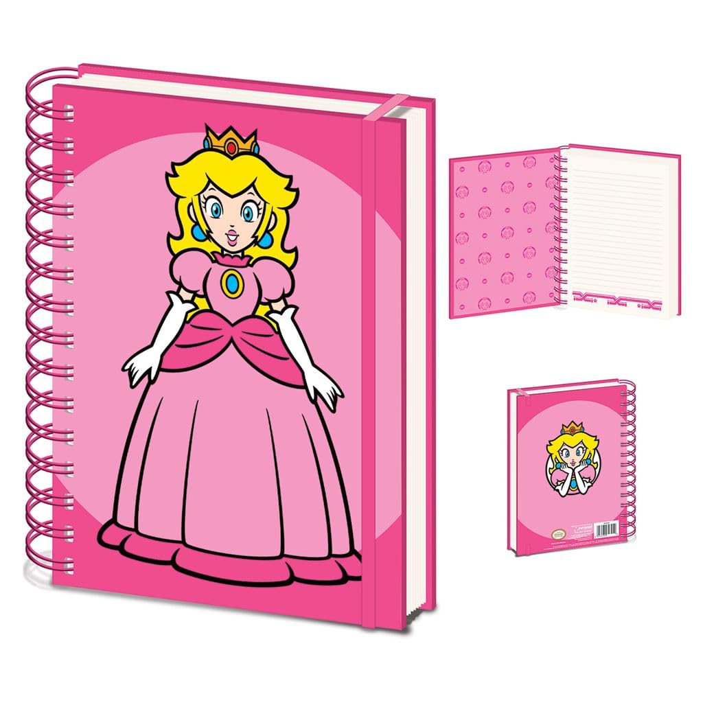 Pyramid International Super Mario Princess Peach A5 Wiro Notebook | Colour