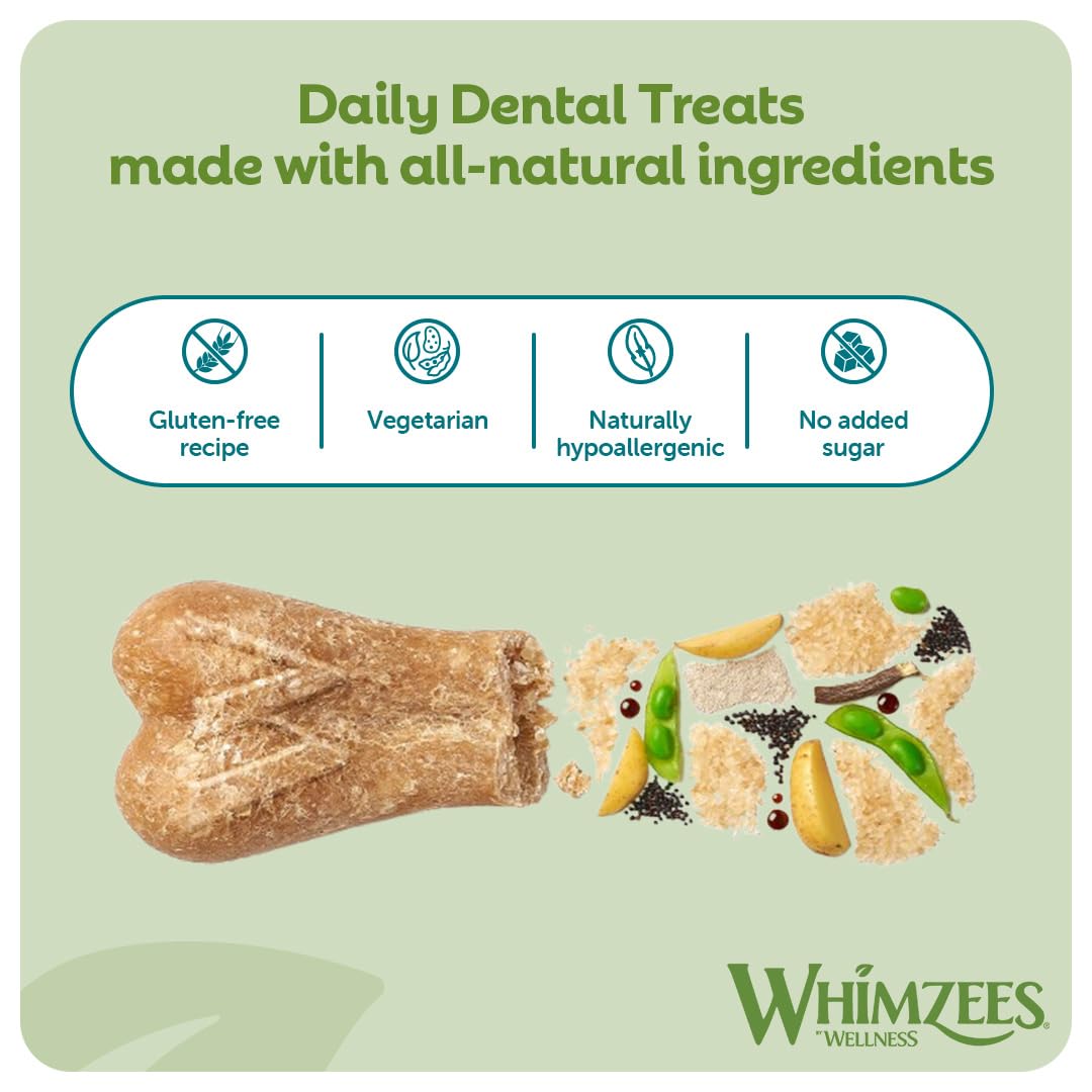 WHIMZEES Variety Box Dog Dental Sticks - Size M, 40 Count | Grain Free | Chamomile Flavor 4