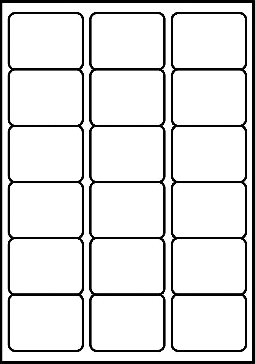 SmithPackaging A4 Self Adhesive Address Labels, 18 Labels Per Sheet, 100 Sheets, Matt White, Permanent Adhesive