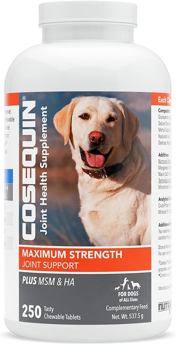 Nutramax Cosequin Maximum Strength Joint Supplement for Dogs - 250 Count Tablets 1