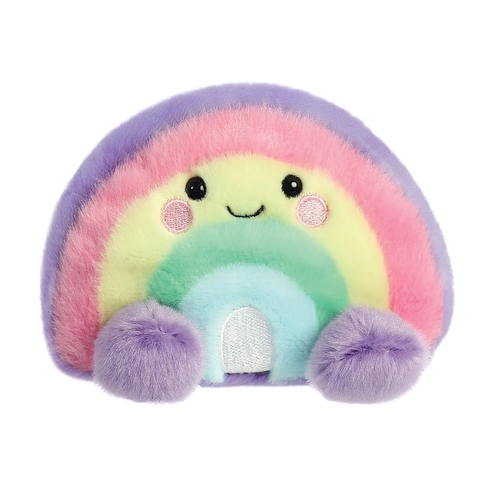 AURORA Palm Pals Vivi Rainbow Soft Toy - 5In, Pink/Purple/Yellow | Collectible 1