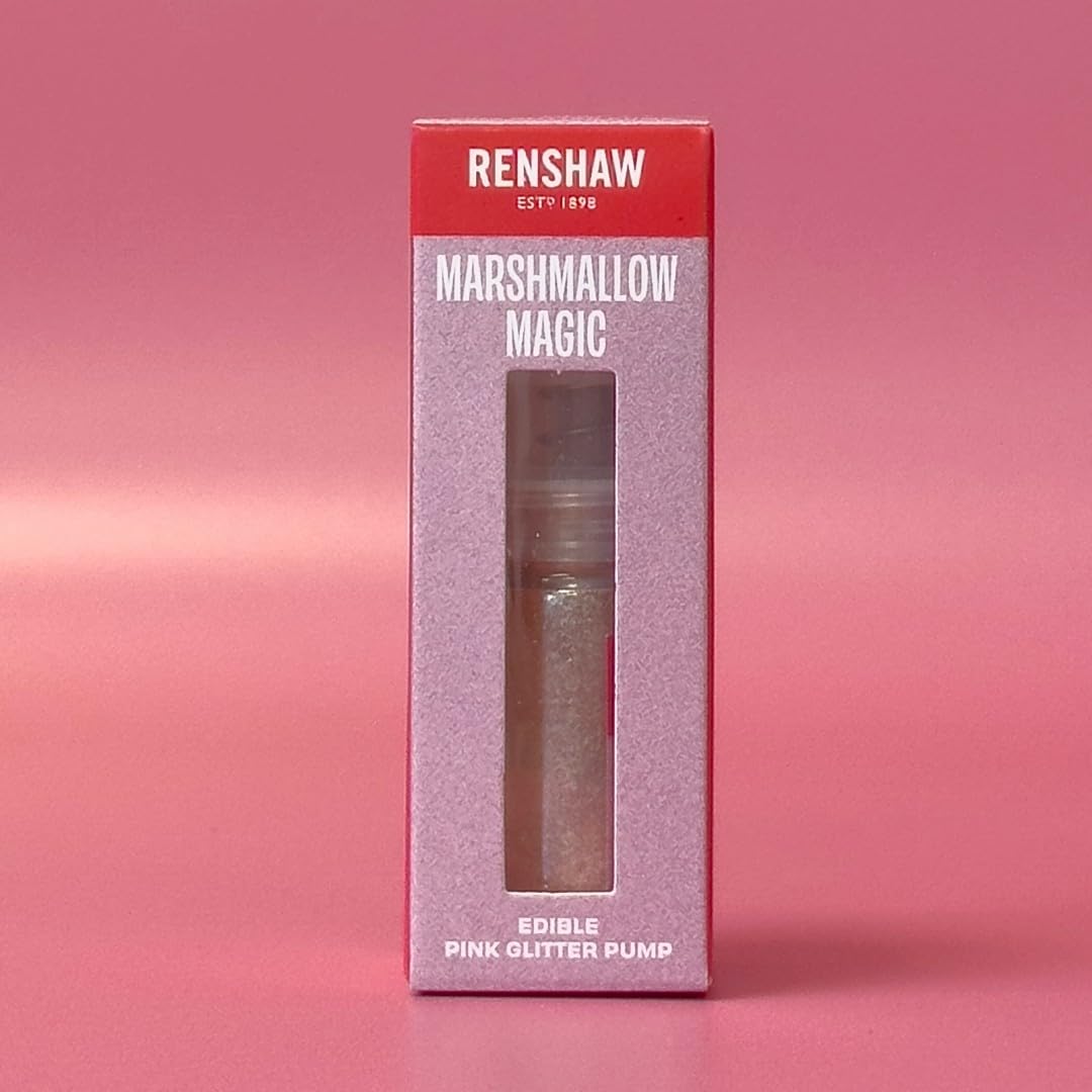 Renshaw Edible Glitter Pump - Marshmallow Magic (Pink) | High Shine Lustre | 4g 2