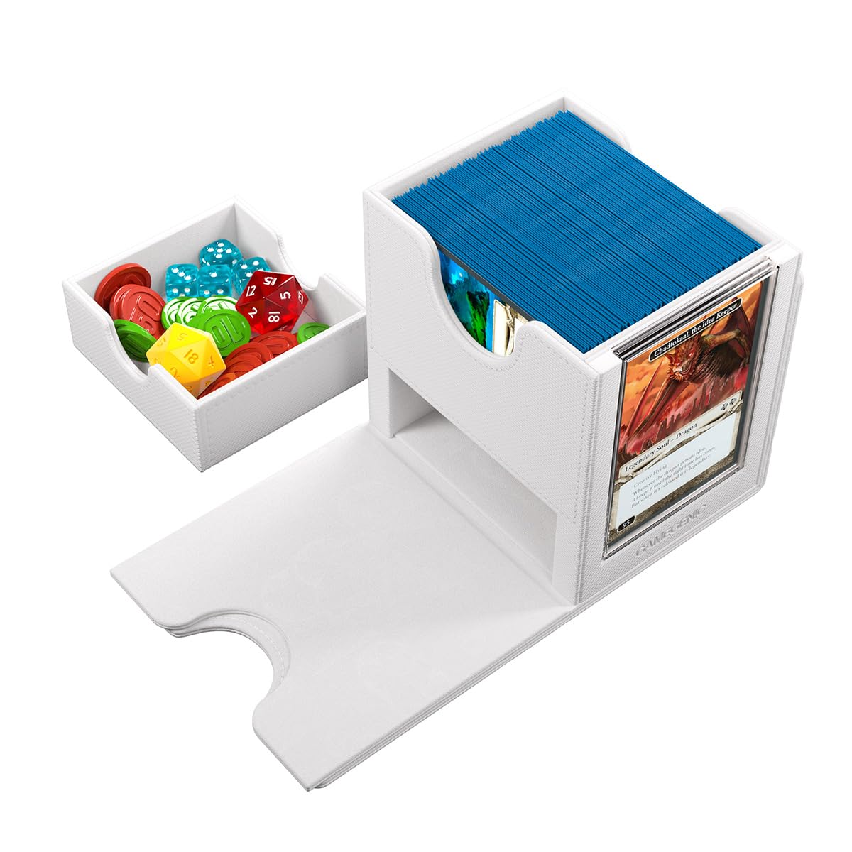 Gamegenic Sidekick Pro 100+ XL Deck Box - White | Armorfyber Exterior | Convertible System 6
