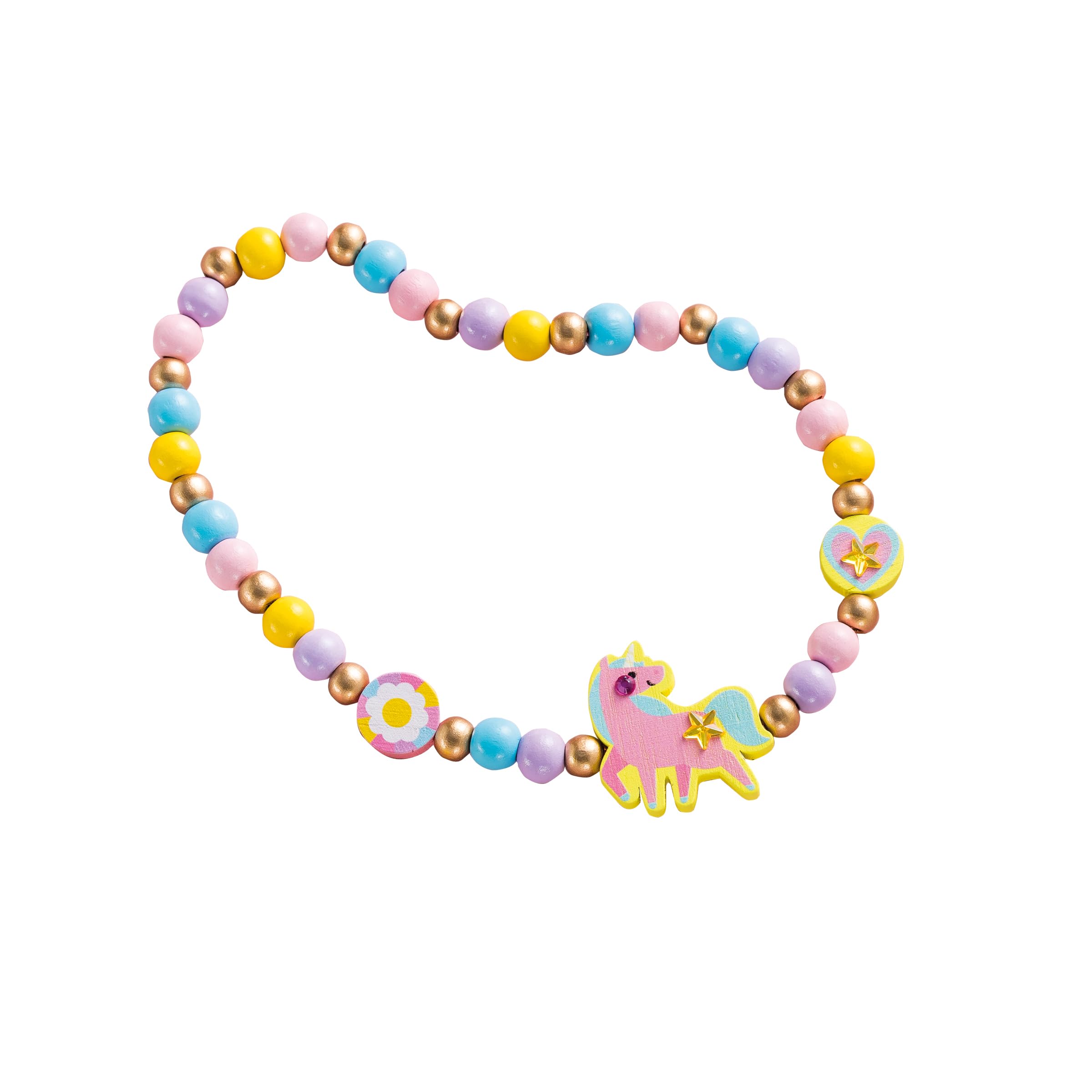 Janod Rainbow Land Wooden Jewelry Making Kit - Ages 4-8 | Fine Motor Skills Development 4
