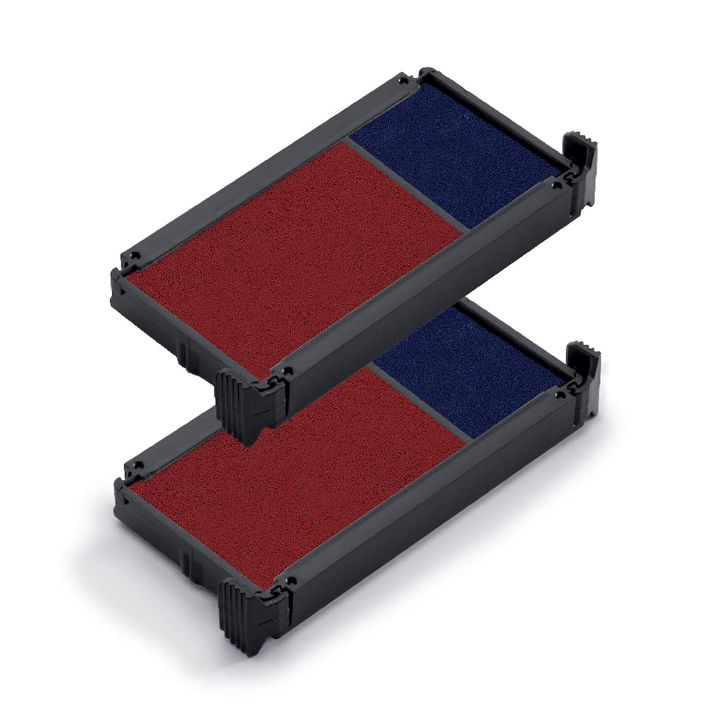 Trodat Replacement Ink Pads 6/4912/2 - Pack of 2 - Red/Blue Ink | For Printy 4912, 4912 Typo, 4952