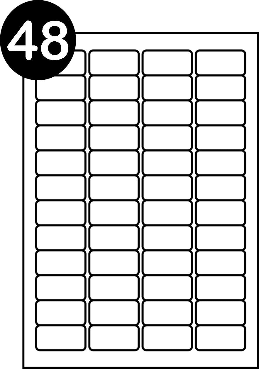 SmithPackaging A4 Self Adhesive Address Labels, 48 Labels Per Sheet, 100 Sheets, Matt White
