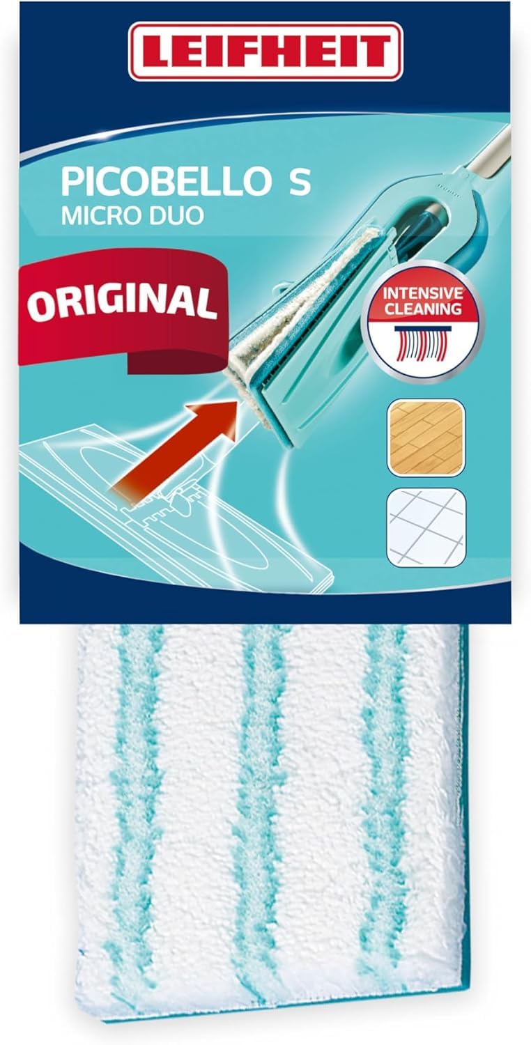Leifheit Picobello S Mop Replacement Pad - Micro Duo Micro Fibre, 27 cm Wide | Washable at 40°C